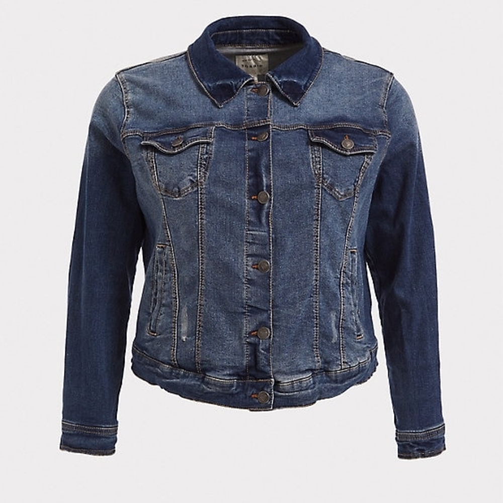 Torrid Blue Denim Jacket Fitted Silhouette